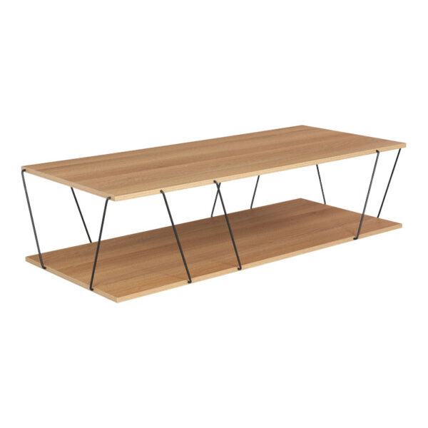 Τραπέζι σαλονιού Tars pakoworld sonoma-μαύρο 120x50x30εκ - 225-000023
