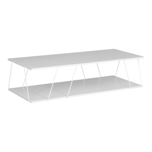 Τραπέζι σαλονιού Tars pakoworld λευκό 120x50x30εκ - 225-000025