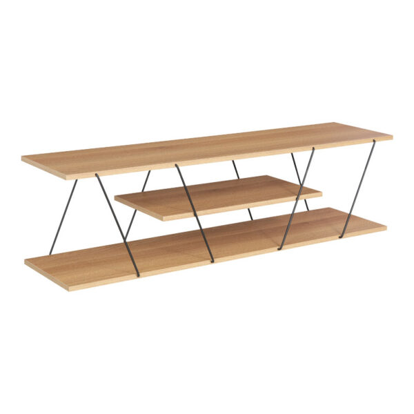 Έπιπλο τηλεόρασης Tars pakoworld sonoma-μαύρο 120x30x33εκ - 225-000029