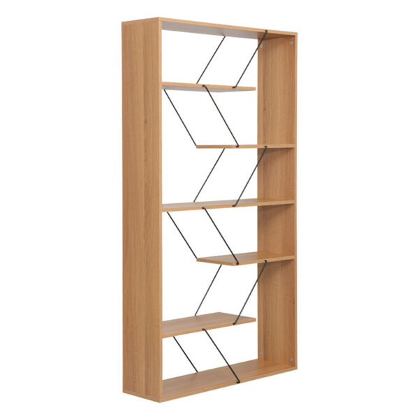 Βιβλιοθήκη Tars pakoworld sonoma-μαύρο 84x24x157εκ - 225-000032