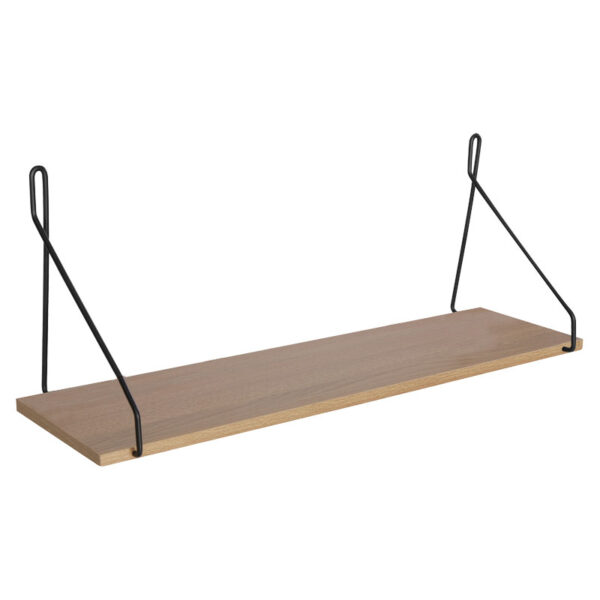Ραφιέρα τοίχου Tars pakoworld sonoma-μαύρο 72x20x27εκ - 225-000035