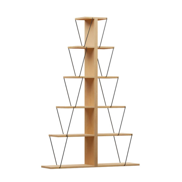Βιβλιοθήκη mini Tars pakoworld sonoma-μαύρο 130x22x146εκ - 225-000040