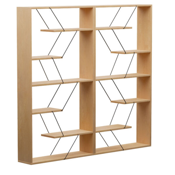 Βιβλιοθήκη Tars pakoworld sonoma-μαύρο 168x24x157εκ - 225-000043