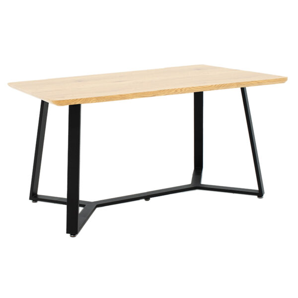Tραπέζι Gemma pakoworld sonoma-μαύρο 140x80x75εκ - 235-000016