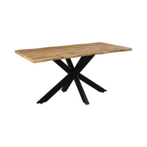 Tραπέζι Gilman pakoworld MDF sonoma-μαύρο 150x90x75εκ - 235-000021