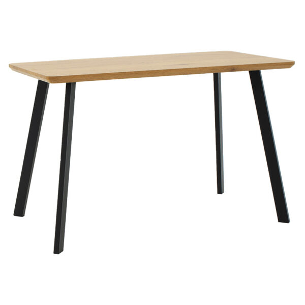 Tραπέζι Adira pakoworld MDF sonoma-μαύρο 120x60x75εκ - 235-000026