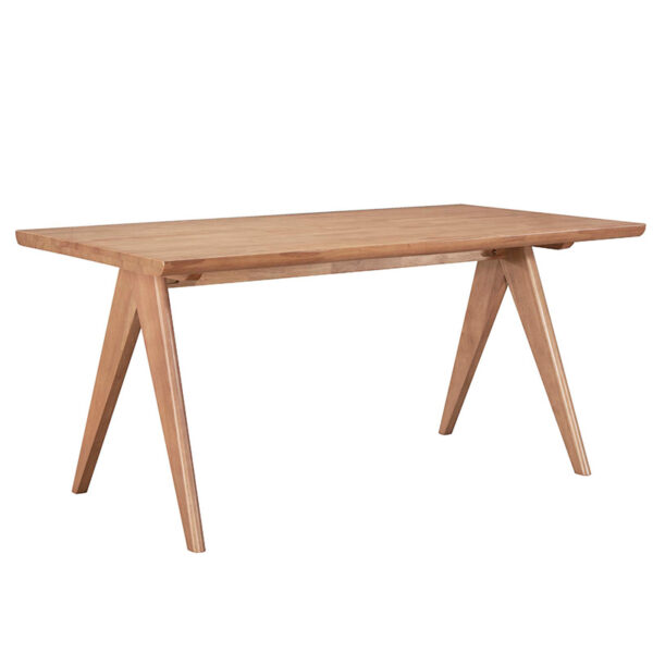 Τραπέζι Winslow pakoworld ξύλο rubberwood ανοικτό καρυδί 160x85x75εκ - 247-000001