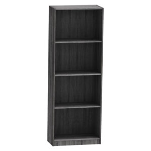 Βιβλιοθήκη Presley pakoworld σε ανθρακί-wenge απόχρωση 60x30x167εκ - 248-000009