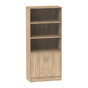 Βιβλιοθήκη Anze pakoworld φυσικό μελαμίνης 80x40x180εκ - 248-000011