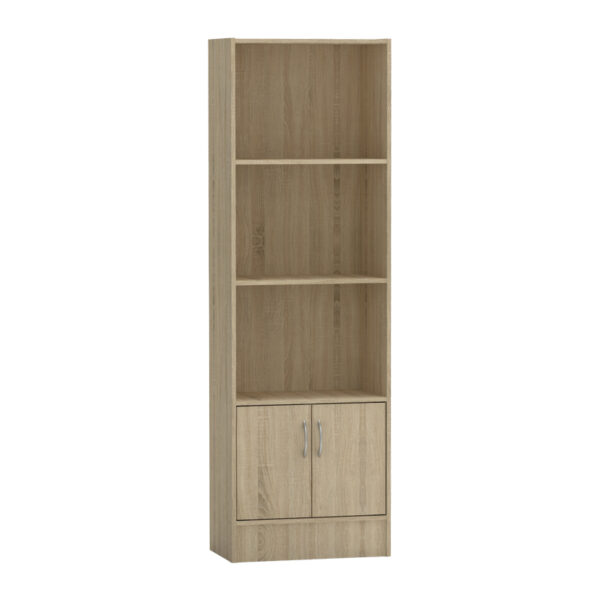 Βιβλιοθήκη Negan pakoworld sonoma μελαμίνης 57x33x180εκ - 248-000018