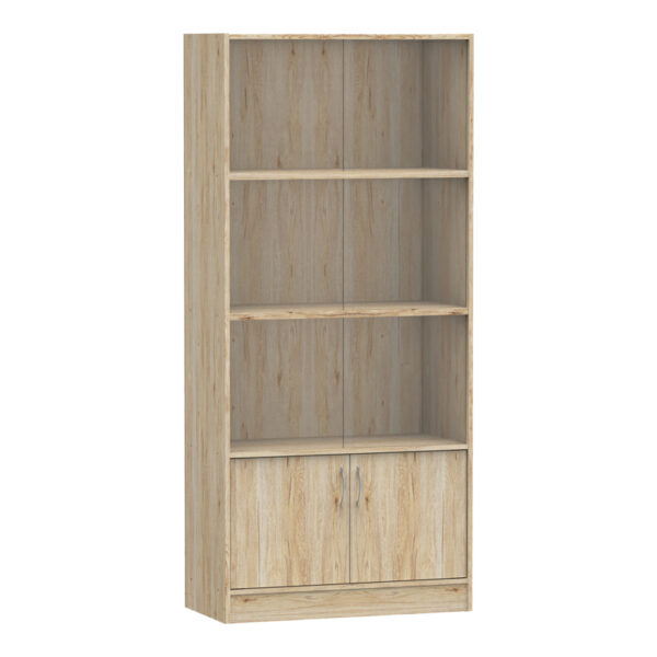 Βιβλιοθήκη Burcy pakoworld oak 80x40x177εκ - 248-000024