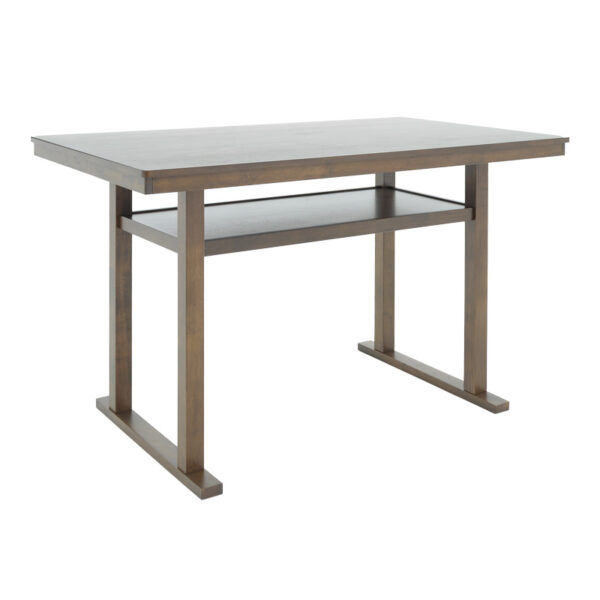 Τραπέζι μπαρ Tenor pakoworld φυσικό ξύλο rubberwood-ΜDF καρυδί 150x90x91.5εκ - 250-000001