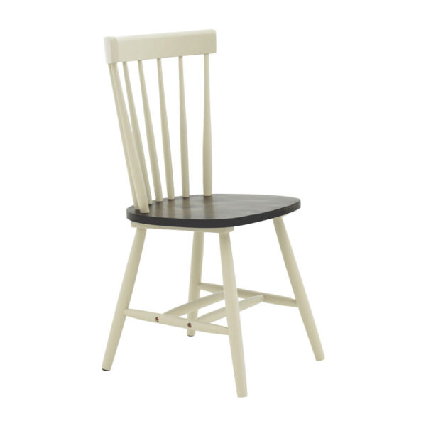 Καρέκλα Larus pakoworld φυσικό ξύλo rubberwood ανθρακί-λευκό 50x49x90εκ. - 250-000006