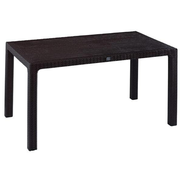 Τραπέζι Explore pakoworld με UV protection PP καφέ 150x90x73.5εκ - 253-000029