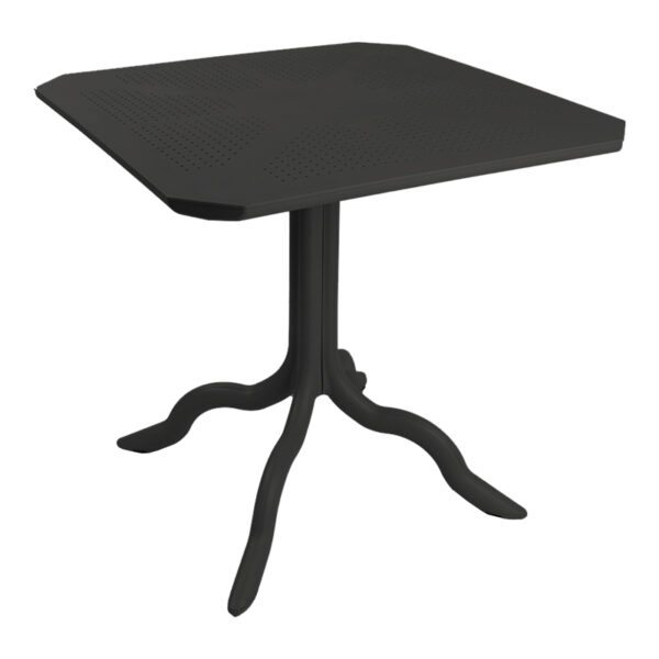 Τραπέζι Icon  pakoworld PP σε ανθρακί απόχρωση 80x80x74.5εκ - 253-000116