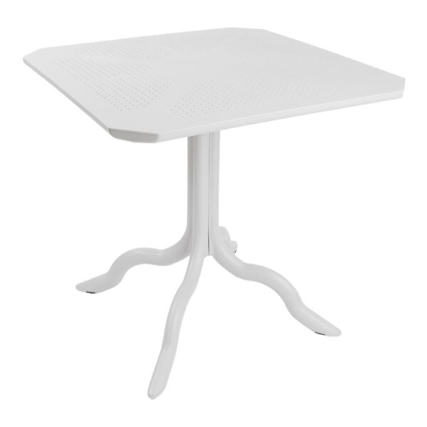 Τραπέζι Icon  pakoworld PP σε λευκή απόχρωση 80x80x74.5εκ - 253-000118