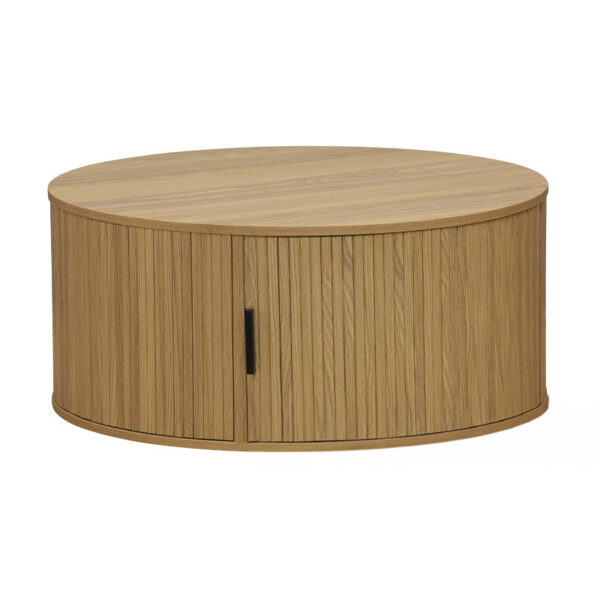 Τραπέζι σαλονιού Scandi pakoworld MDF σε φυσική απόχρωση Φ80x35.5εκ - 260-000009
