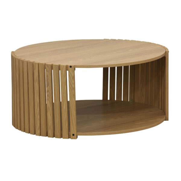 Τραπέζι σαλονιού Heavenly pakoworld MDF φυσικό Φ83x38εκ - 260-000012