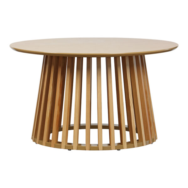 Τραπέζι σαλονιού Domonic pakoworld mdf/pw σε φυσική απόχρωση Φ80x45εκ - 260-000023