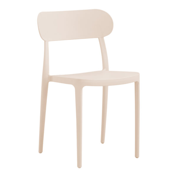 Καρέκλα Amvroan στοιβαζόμενη pakoworld με UV protection cappuccino pp 51x49x79.5εκ - 262-000033
