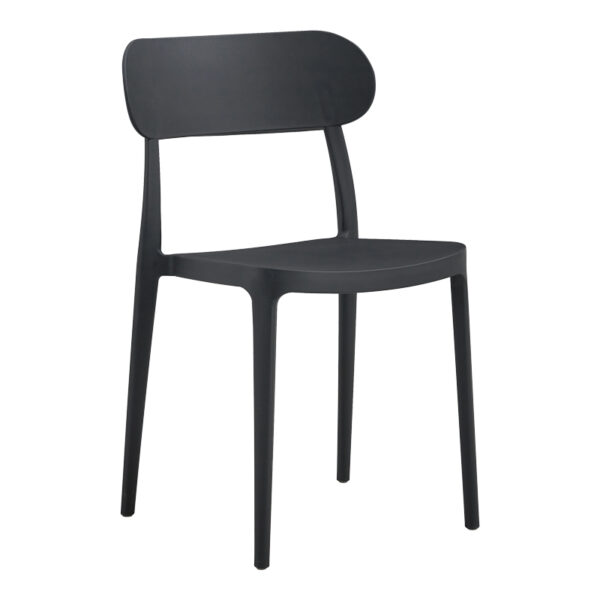 Καρέκλα Amvroan στοιβαζόμενη pakoworld με UV protection ανθρακί pp 51x49x79.5εκ - 262-000034