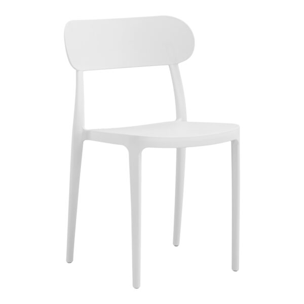 Καρέκλα Amvroan στοιβαζόμενη pakoworld με UV protection λευκό pp 51x49x79.5εκ - 262-000035