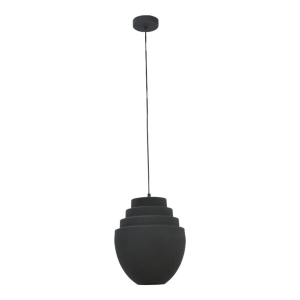 Φωτιστικό οροφής Kelsy Inart E27 μαύρο μέταλλο Φ30x122εκ - 287-000012