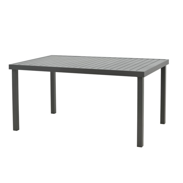 Τραπέζι Kliton  pakoworld αλουμινίου ανθρακί 150x80x74εκ - 288-000007