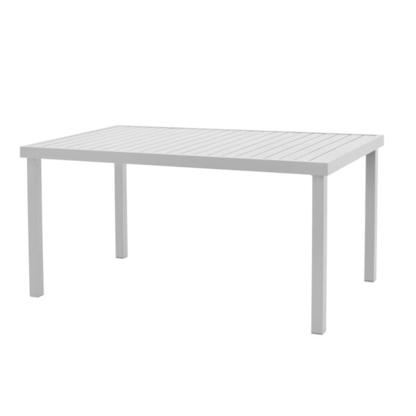 Τραπέζι Kliton  pakoworld αλουμινίου λευκό 150x80x74εκ - 288-000008