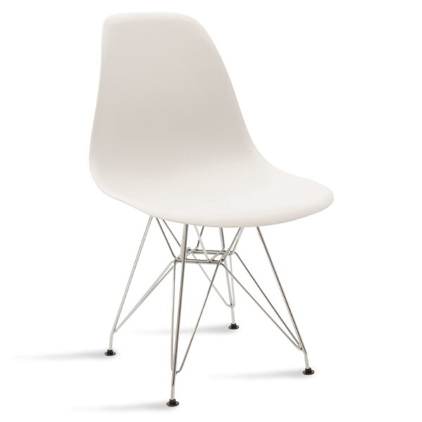 Καρέκλα Adelle pakoworld PP λευκό-inox πόδι 46x55x81εκ - 292-000013