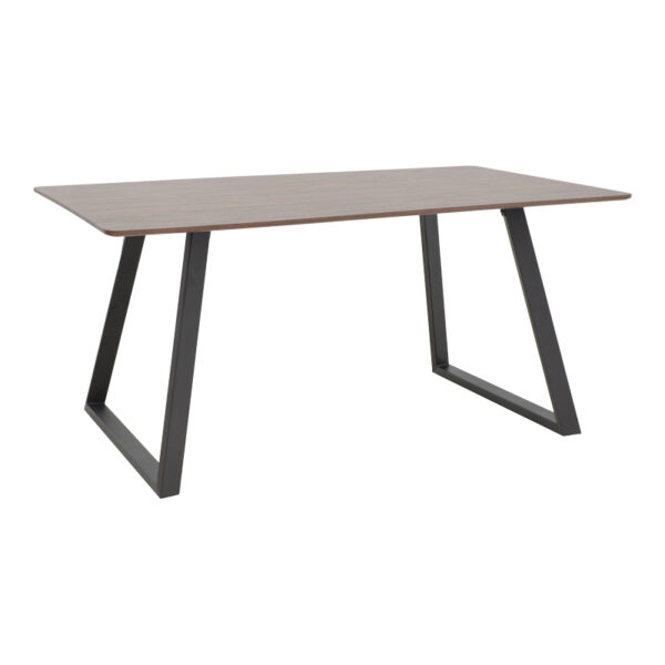 Τραπέζι Winor pakoworld καρυδί mdf-πόδι μαύρο μεταλλικό 160x90x75εκ - 292-000070