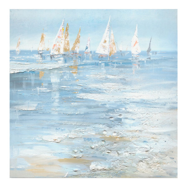 Πίνακας σε καμβά Watery I Inart 100x3x100εκ - 296-000017