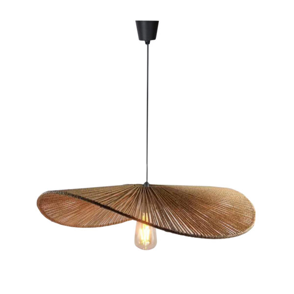 Φωτιστικό οροφής Haris Inart Ε27 rope σε καφέ απόχρωση Φ60x12.5εκ - 299-000001