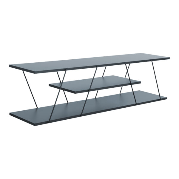 Έπιπλο τηλεόρασης Tars pakoworld γκρι-μαύρο 120x30x33εκ - 304-000004