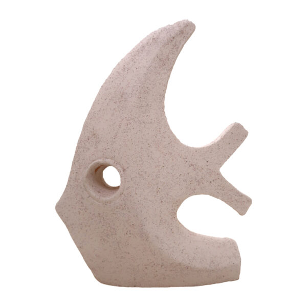 Επιτραπέζιο διακοσμητικό ψάρι Lakol Inart λευκό terracotta 25x7x33εκ - 312-000010