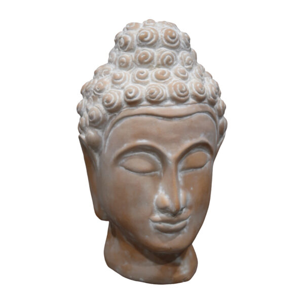 Επιτραπέζιο διακοσμητικό βούδας Rolia Inart γκρι terracotta 16x16x28εκ - 312-000014
