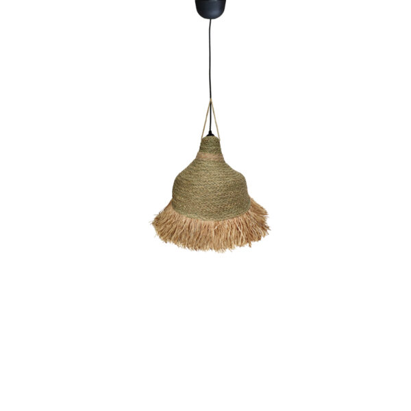Φωτιστικό οροφής Boher Inart seagrass σε φυσική απόχρωση Φ33x76εκ - 313-000026
