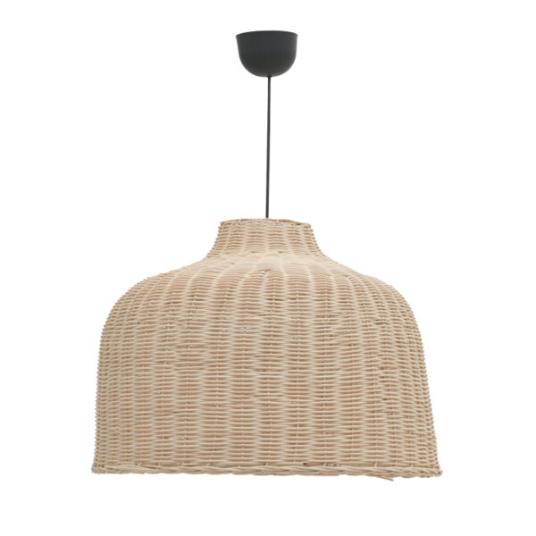 Φωτιστικό οροφής Ziquel Inart rattan σε φυσική απόχρωση Φ60x99εκ - 313-000035