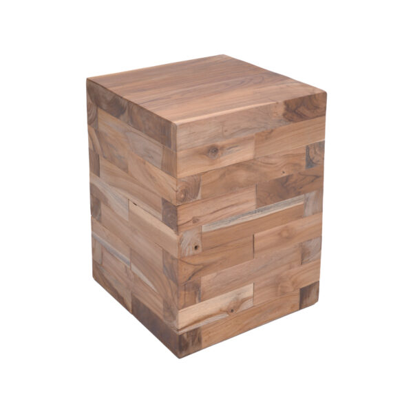 Βοηθητικό τραπέζι Werzy Inart φυσικό μασίφ ξύλο teak 35x35x49εκ - 315-000009