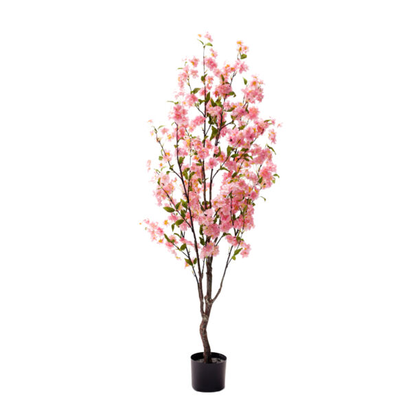 Διακοσμητικό φυτό Peach flower σε γλάστρα Inart ροζ pp Υ140εκ - 316-000028