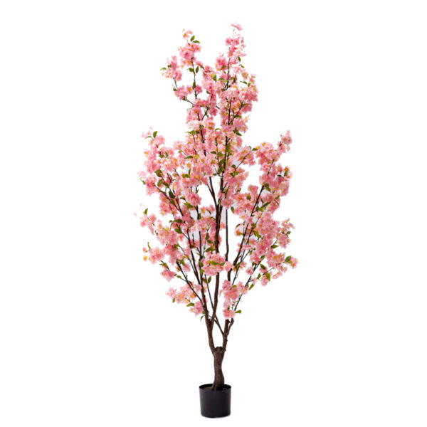 Διακοσμητικό φυτό Peach flower I σε γλάστρα Inart ροζ pp Υ170εκ - 316-000029