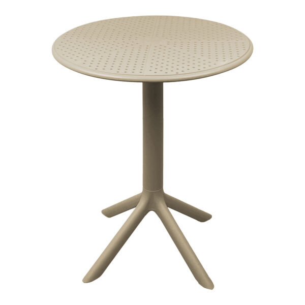 Τραπέζι Merkon pakoworld pp σε cappucino απόχρωση Φ60x75εκ - 326-000022