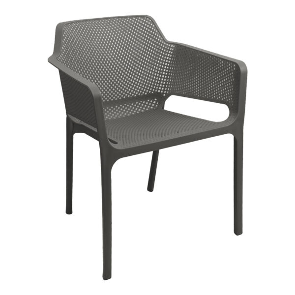 Πολυθρόνα Oviez pakoworld pp σε ανθρακί απόχρωση 59x58x79εκ - 326-000027