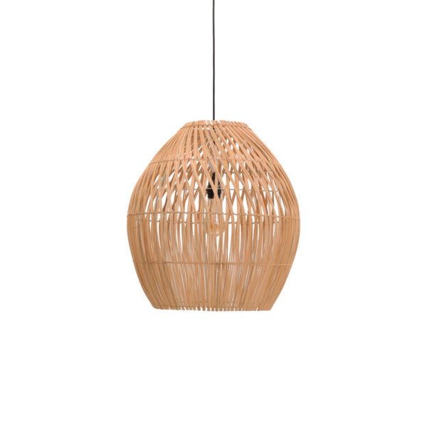 Φωτιστικό οροφής Irden Inart rattan σε φυσική απόχρωση Φ50x40εκ - 337-000038