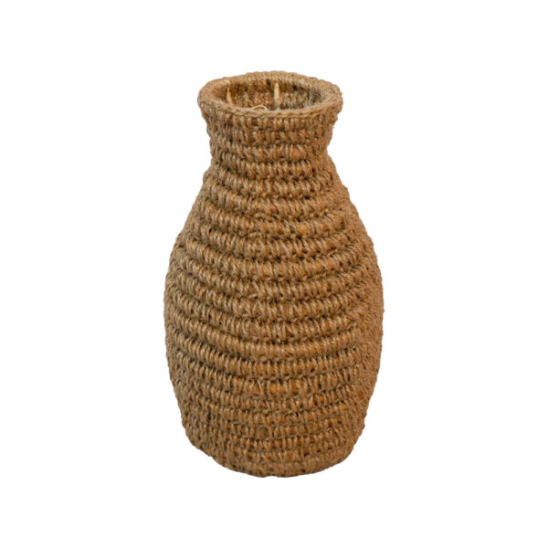 Βάζο Agelen I Inart sisal σε φυσική απόχρωση Φ20x33εκ - 337-000045