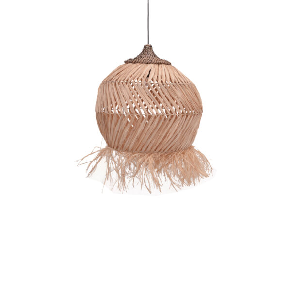 Φωτιστικό οροφής Koronse Inart sisal σε φυσικό χρώμα Φ55x68εκ - 339-000009