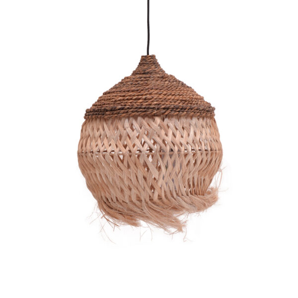 Φωτιστικό οροφής Fiorine Inart abaca σε φυσικό χρώμα Φ55x70εκ - 339-000018