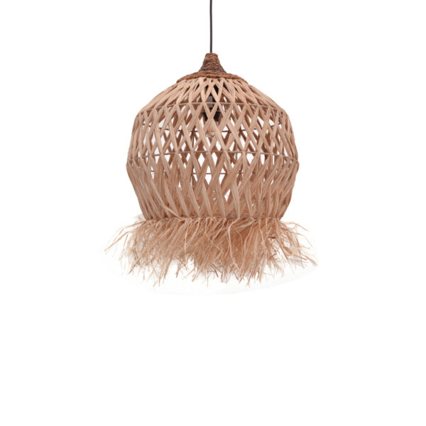 Φωτιστικό οροφής Marjione Inart sisal σε φυσικό χρώμα Φ45x55εκ - 339-000021