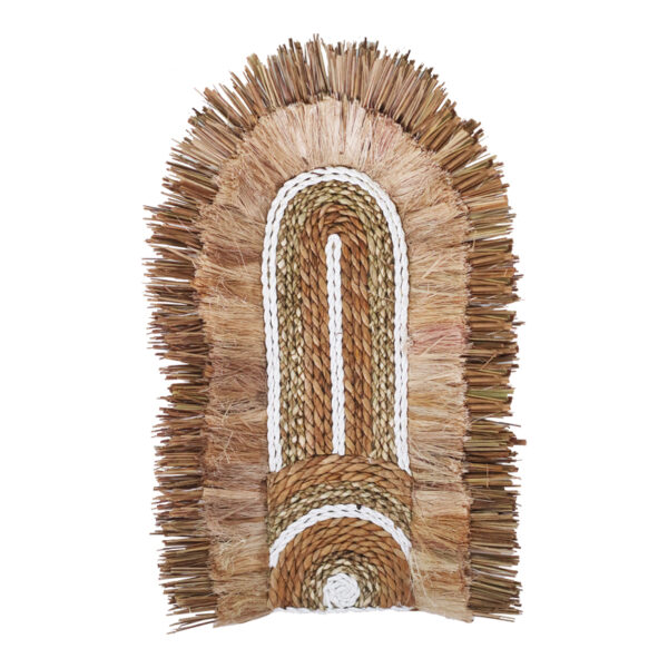 Διακοσμητικό τοίχου Earsy Inart seagrass σε φυσικό χρώμα 58x32x8εκ - 339-000035