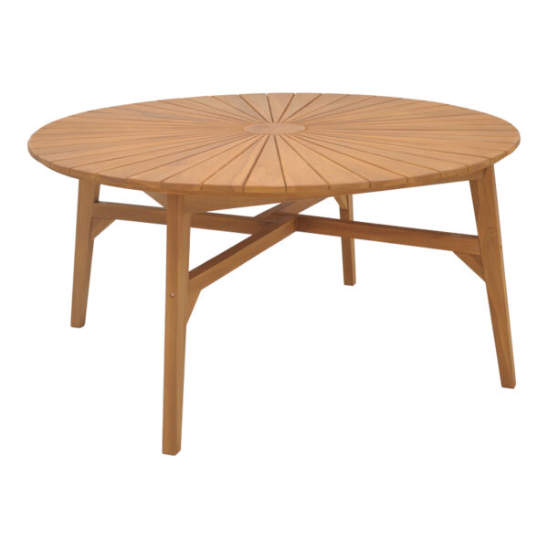 Τραπέζι Colen pakoworld teak ξύλο σε φυσική απόχρωση Φ180x75εκ - 340-000011